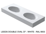Plan vasque lavabo sur mesure : L 120 à 201 x P 40 à 51 cm, finition lisse mate, 10 couleurs au choix, Anti bactérien, résine Akrytan® teinté dans la masse, Livraison Offerte.